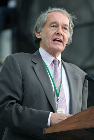 Rep. Edward Markey (D-MA) speaks at The Climate Rally concert in honor of the 40th Anniversary of Earth Day, in Washington on April 25, 2010.