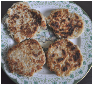 Boxty is an Irish version of the potato pancake. It is often served with butter or sour cream.