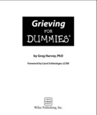 Grieving For Dummies®, ed. , v.  Cover