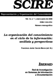 La organización del conocimiento en el ciclo de la información, ed. , v. 