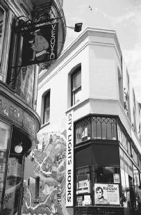 The City Lights bookstore at the corner of Jack Kerouac Alley in San Franciscos North Beach neighborhood