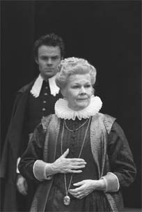 Jamie Glover as Bertram and Judi Dench as The Countess of Rossillion at the Swan Theatre, Stratford-upon-Avon, England, 2003