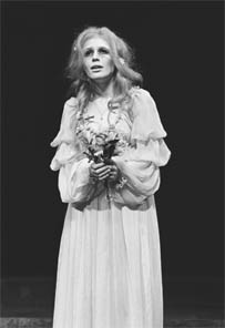 Marianne Faithfull as Ophelia in Act IV, scene V, at the Round House, London, 1969
