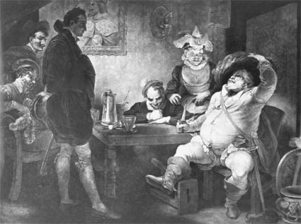 Prince Henry, Falstaff, and others at the Boars-Head Tavern, Act II, scene iv