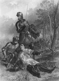 Death of Richard Neville, Earl of Warwick, in the battle of Barnet