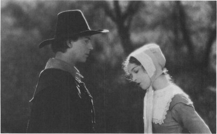 Lillian Gish and Lars Hanson as Puritans in the film version of Hawthornes The Scarlet Letter.