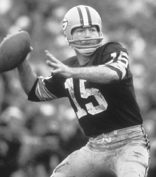 Green Bay Packers quarterback Bart Starr led his team to victory at the first Super Bowl in January 1967.