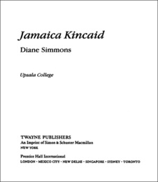 Jamaica Kincaid, ed. , v. 