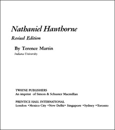 Nathaniel Hawthorne, Rev. ed., ed. , v. 