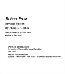 Robert Frost, Rev. ed., ed. , v. 