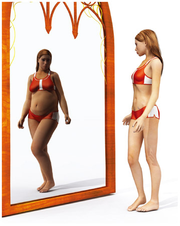 Those with eating disorders generally have distorted body images, usually thinking their bodies are much larger thanthey actually are.