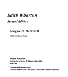 Edith Wharton, Rev. ed., ed. , v. 