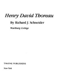 Henry David Thoreau, ed. , v. 
