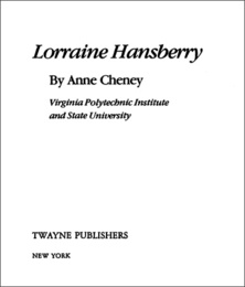 Lorraine Hansberry, ed. , v. 