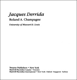 Jacques Derrida, ed. , v. 