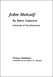John Metcalf, ed. , v. 