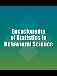 Encyclopedia of Statistics in Behavioral Science, ed. , v. 
