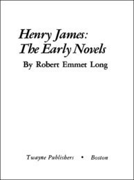 Henry James: The Early Novels, ed. , v. 
