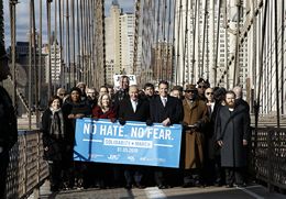 Supporters of NYC's Jewish Community Take Part in Solidarity March