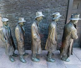 Statues of Unemployed Men during the Great Depression