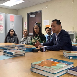Julian Castro and Students from Rancho High School