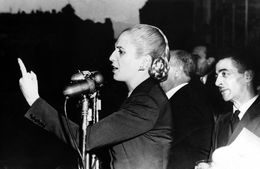 Eva Perón Makes a Speech, 1951