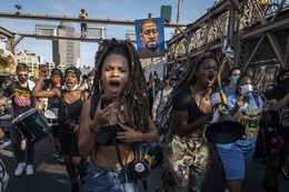 New York City George Floyd Protest in Solidarity with Portland, Oregon, Protesters