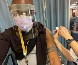 George Francois Receives His First COVID-19 Vaccine in Washington, DC, and Posts It to Social Media