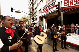 Mariachis Perform at a Screening of a Series about Their Changing Neighborhood