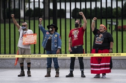 Climate Change Protesters Outside of the White House