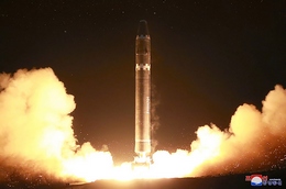 North Korean Leader Kim Jong Un Observes Test-fire of New Hwasong-15 ICBM