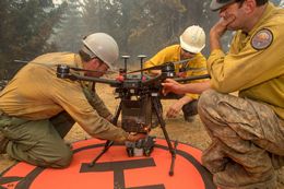 When Weather Prevents Flying, Drones Assist Firefighters in Pacific Northwest
