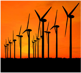 Wind turbines are seen as a good source of renewable energy.