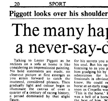 Piggott, Lester - Jockeypedia 2